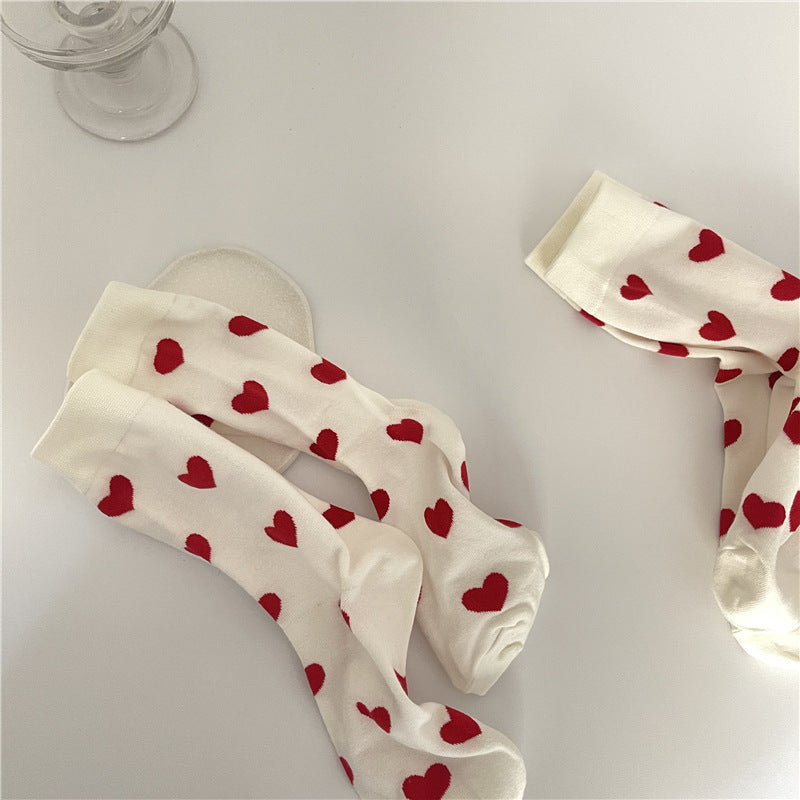 Vintage Red Hearts Socks boogzel clothing