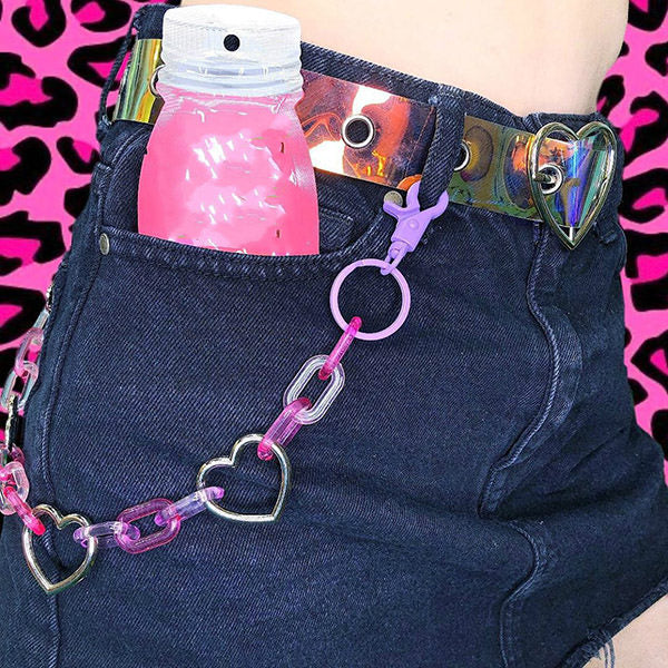pastel heart pant chain kidcore aesthetic