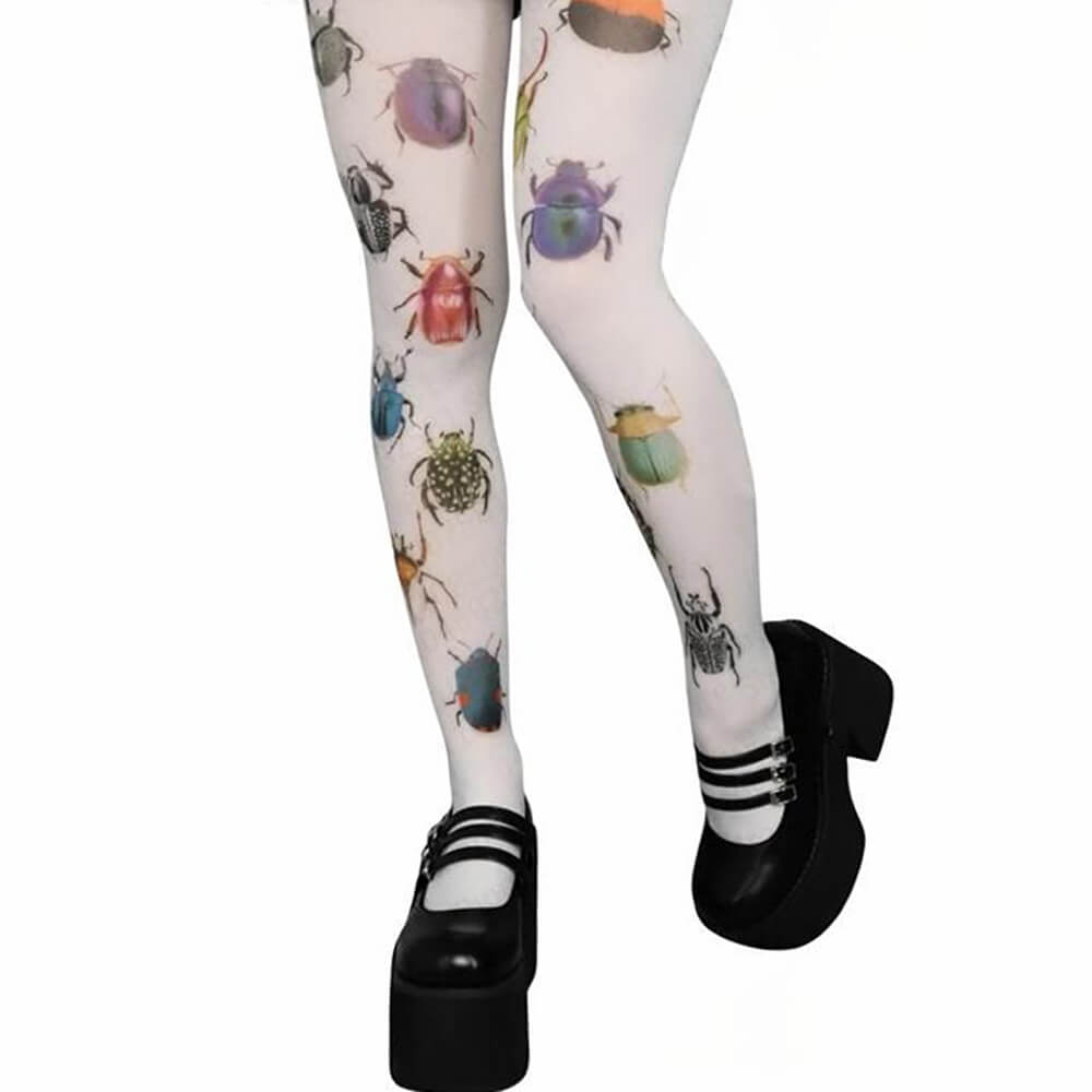 2000s bug patterned tights boogzel clothing