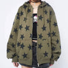 2000s aesthetic star print hoodie boogzel clothing