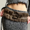 2000s faux fur leather belt boogzel clothing