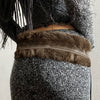 2000s faux fur leather belt boogzel clothing