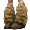 y2k faux fur leg warmers boogzel clothing