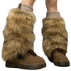 y2k faux fur leg warmers boogzel clothing