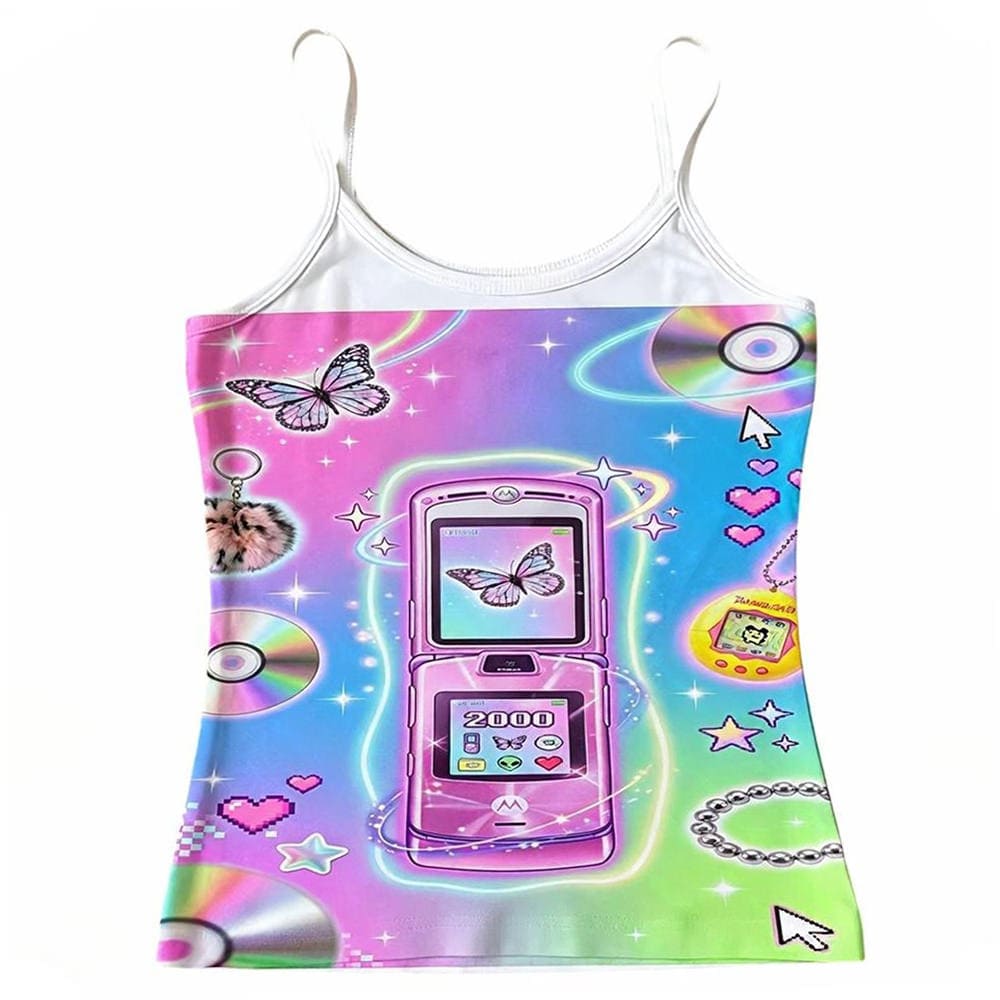 2000s flip phone tank top boogzel clothing