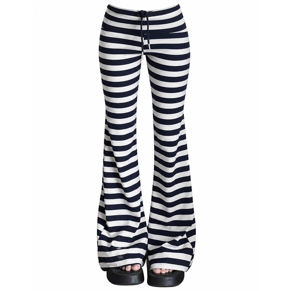 2000s striped flare pants boogzel clothing