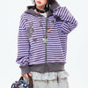 2010s striped zip up hoodie boogzel clothing