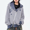 2010s striped zip up hoodie boogzel clothing