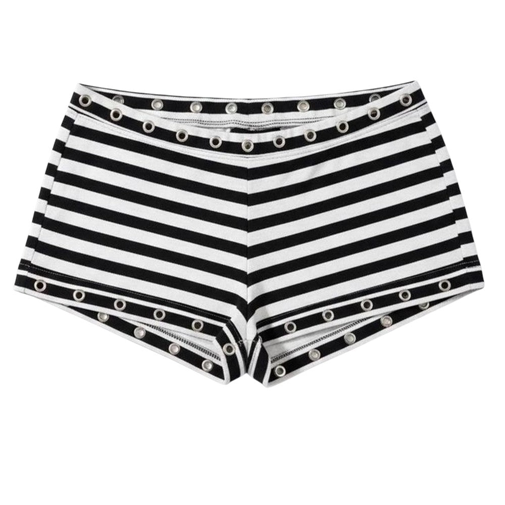 2010s style striped booty shorts boogzel clothing