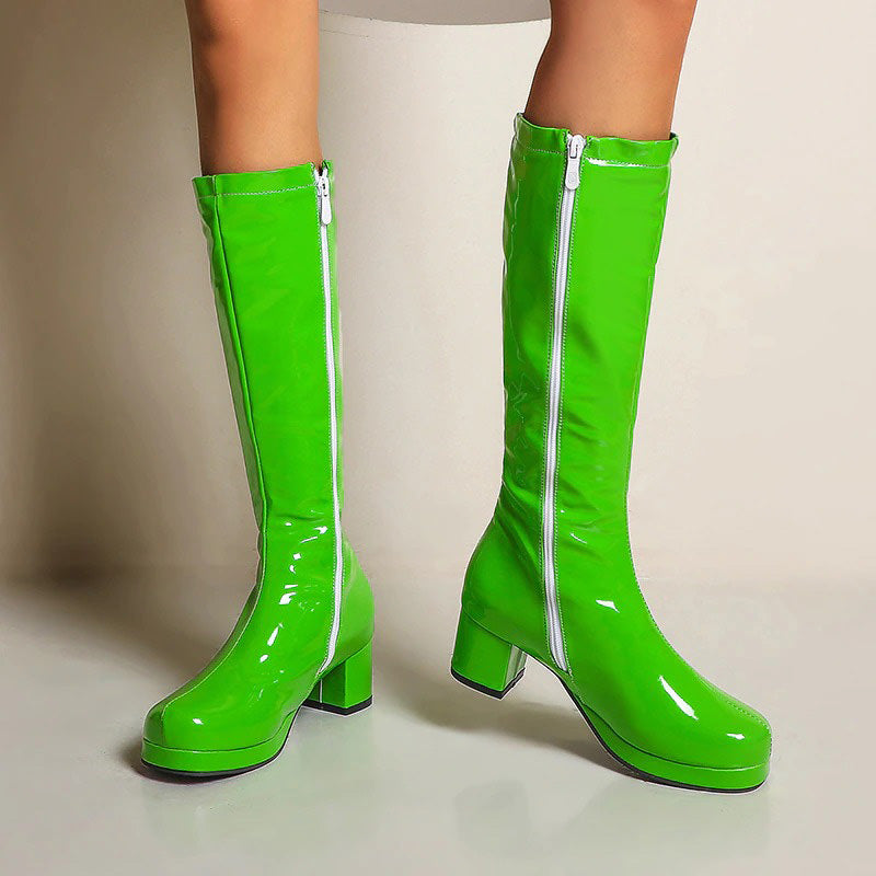 green Vinyl Boots boogzel apparel