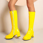 yellow Vinyl Boots boogzel apparel