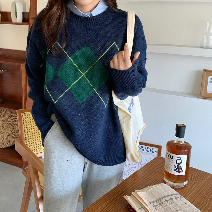 80's Grandma Argyle Sweater  BOOGZEL CLOTHING – Boogzel Clothing