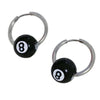 8 ball hoop earrings boogzel clothing