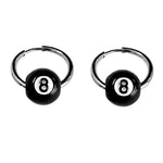 eight ball hoop earrings boogzel clothing