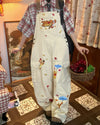 90s embroidery overalls boogzel clothing