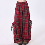 red plaid cargo pants boogzel clothing