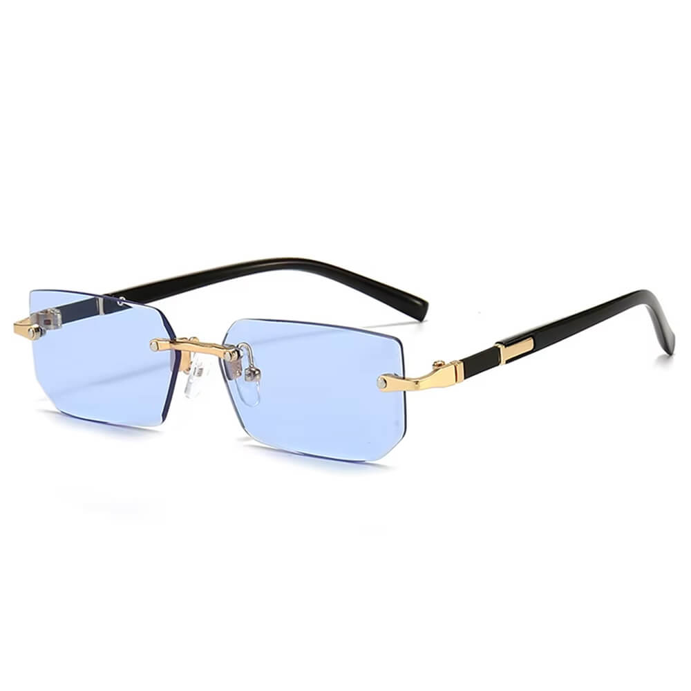 90s rectangle rimless sunglasses boogzel clothing