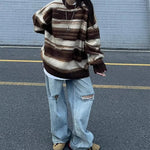 90s striped knit sweater boogzel clothing