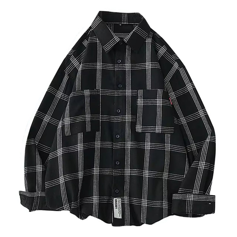 90s style oversized plaid shirt boogzel clothing