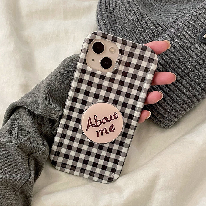 black and white checker iphone case boogzel apparel