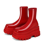 red platform ankle boots boogzel apparel
