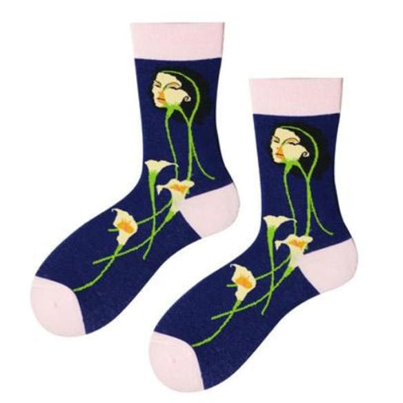 Abstract Lily Socks plant mom aesthetics boogzel apparel