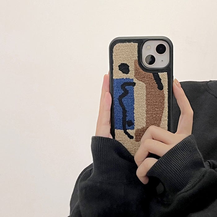 abstract teddy plush aesthetic iphone case boogzel apparelabstract teddy plush aesthetic iphone case boogzel apparel