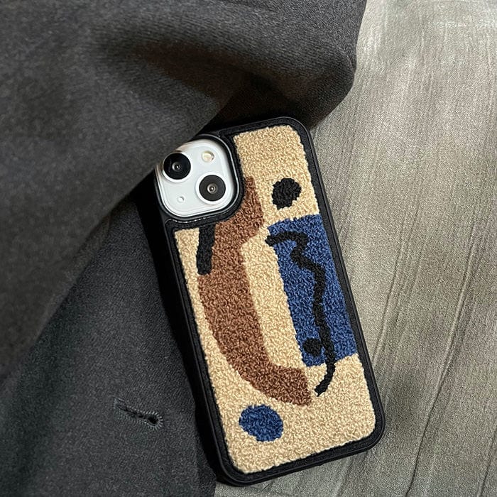 abstract teddy plush aesthetic iphone case boogzel apparel