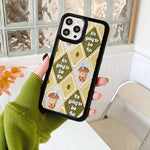 embroidery argyle iphone case boogzel apparel