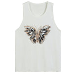 Aesthetic Butterfly Print Top in white - boogzel clothing