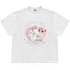 Aesthetic t shirt with a sweet graphic of fluffy kittens and the text Miss You Cute Attack, Good Day  boogzel