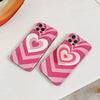 pink aesthetic heart iphone case boogzel apparel