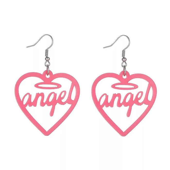 angel heart earrings boogzel apparel