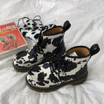 cow print grunge boots boogzel apparel