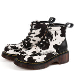 cow print grunge boots boogzel apparel
