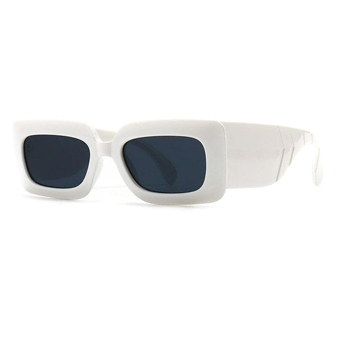 white thick sunglasses boogzel apparel