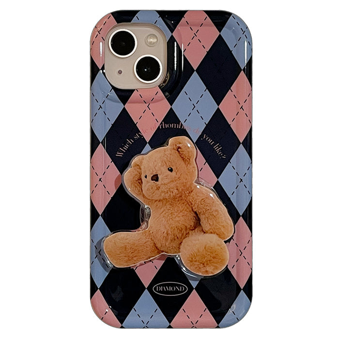 argyle bear popsocket iphone case boogzel apparel