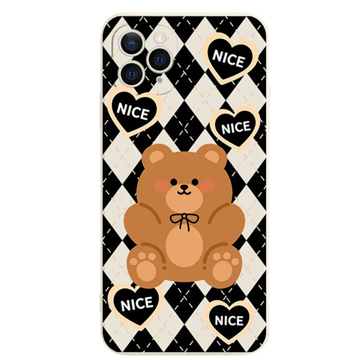 argyle bear iphone case boogzel apparel