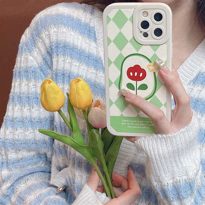 flower argyle iphone case boogzel apparel