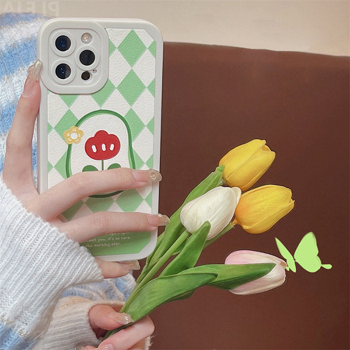 flower argyle iphone case boogzel apparel