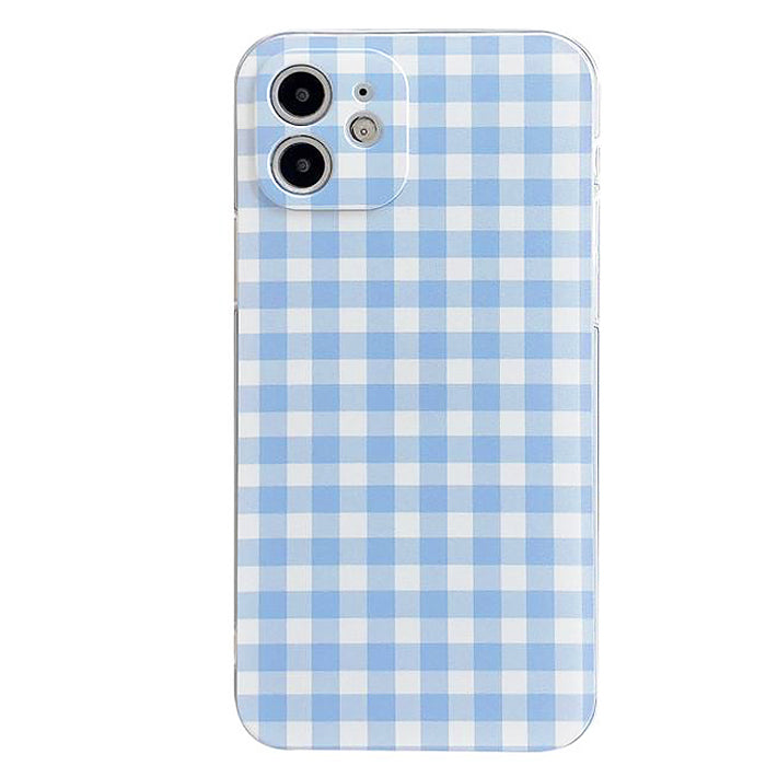 baby blue plaid iphone case boogzel apparel