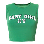 green Baby Girl 90's Crop Top boogzel apparel