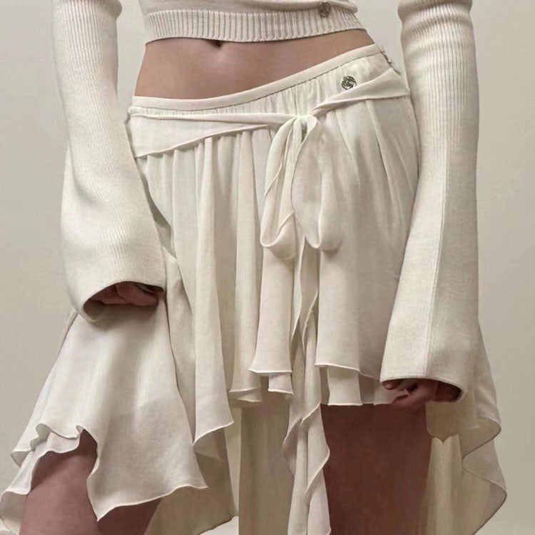 Balletcore skirt, ballet skirt, mini skirt, Balletcore Asymmetrical Mid Skirt