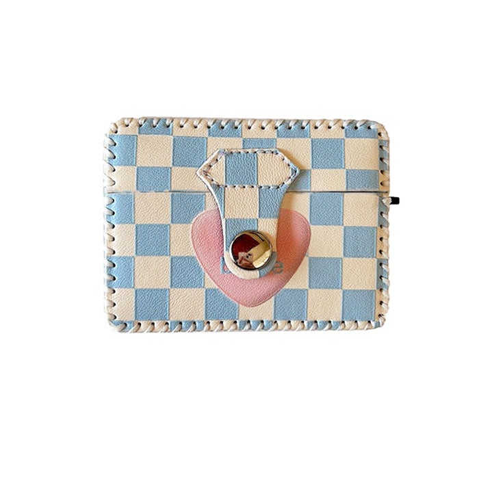 pastel checkered airpods case boogzel apparel