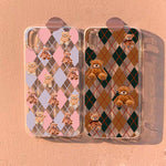 argyle aesthetic iphone case boogzel apparel