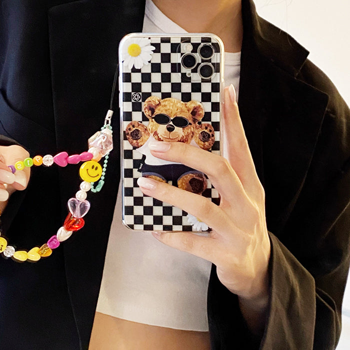 bear checkered iphone case boogzel apparel