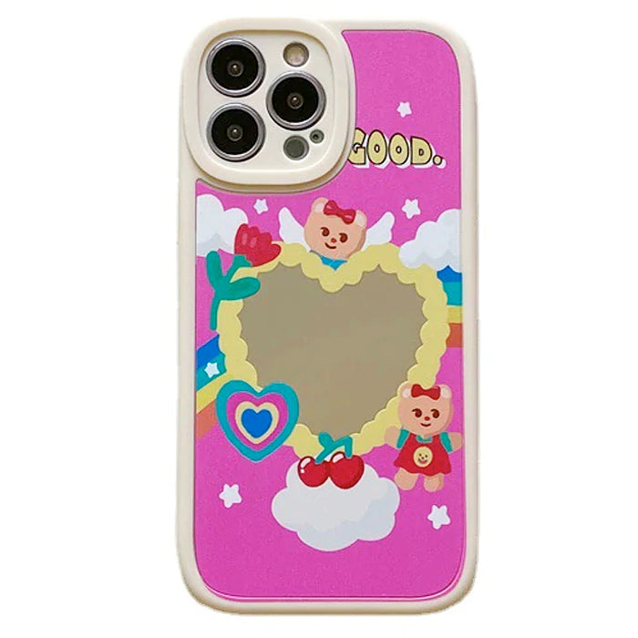 bear heart mirror iphone case boogzel apparel