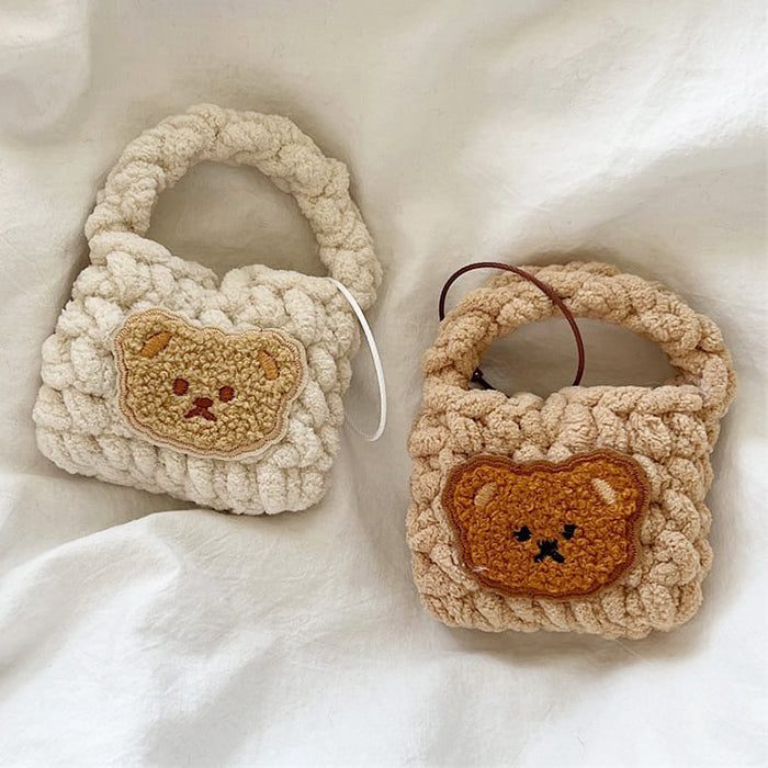 bear knitted airpods case boogzel apparel