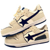 Beige & Navy Shooting Star Sneakers - boogzel clothing