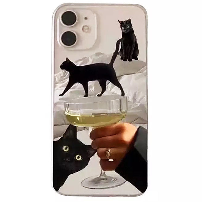 black cat iphone case boogzel apparel
